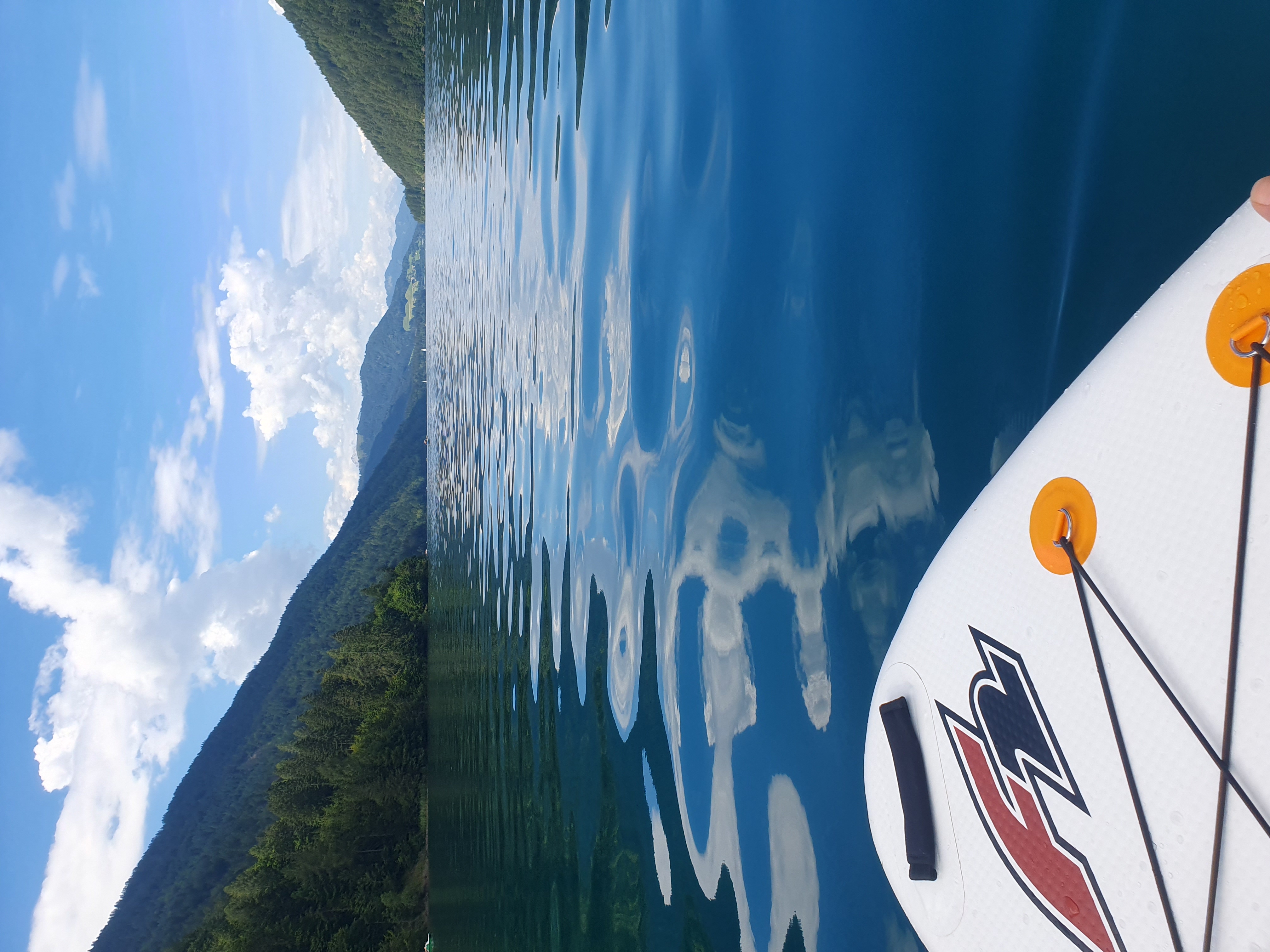 Foto vom Weißensee mit Stand up paddle