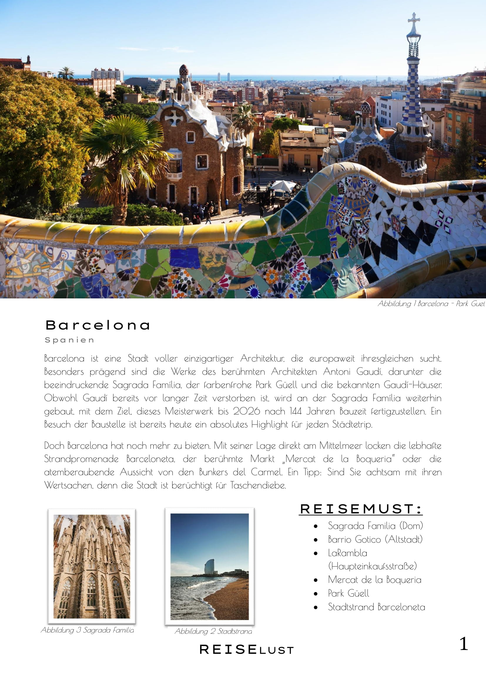 Magazin Beispielartikel - Barcelona