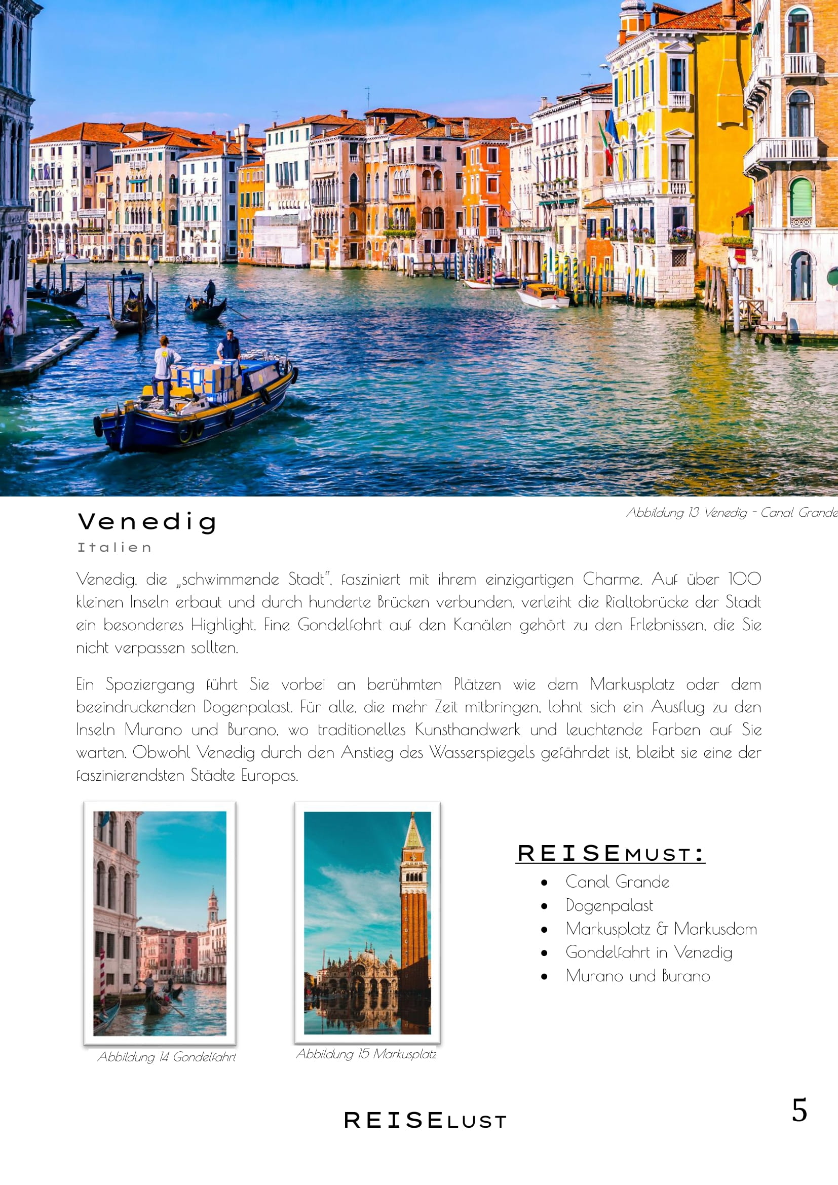 Magazin Beispielartikel - Venedig